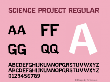 Science Project Regular 1.0 - Robotic Attack Fonts Font Sample