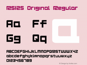 RS125 Original Regular 2.00 Font Sample