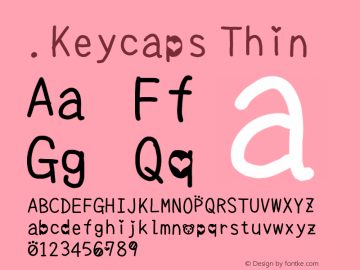 .Keycaps Thin 10.0d12e1 Font Sample