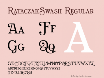 RataczakSwash Regular Altsys Fontographer 3.5  11/13/92图片样张