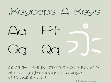 .Keycaps A Keys 10.0d12e1 Font Sample