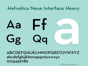 .Helvetica Neue Interface Heavy 10.0d35e1图片样张