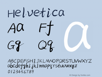 Helvetica 常规体 9.0d4e1 Font Sample