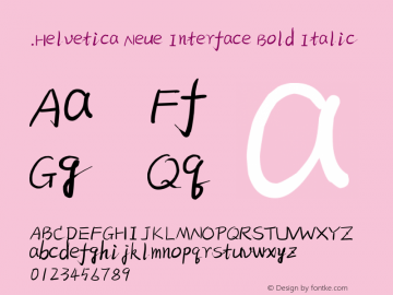 .Helvetica Neue Interface Bold Italic 10.0d35e1图片样张