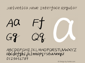 .Helvetica Neue Interface Regular 10.0d35e1 Font Sample