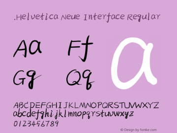 .Helvetica Neue Interface Regular 10.0d35e1图片样张