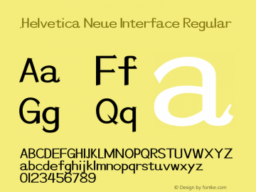 .Helvetica Neue Interface Regular 10.0d35e1图片样张