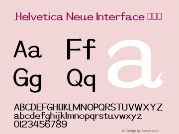 .Helvetica Neue Interface 超细体 10.0d35e1图片样张