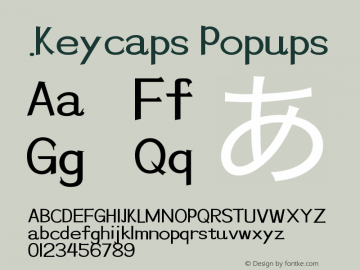 .Keycaps Popups 10.0d12e1 Font Sample