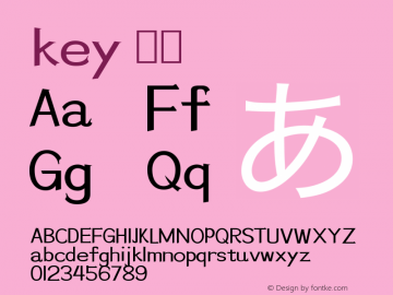 key 粗体 Version 1.00 January 17, 2014, initial release Font Sample