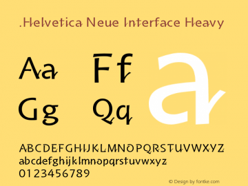 .Helvetica Neue Interface Heavy 10.0d35e1图片样张