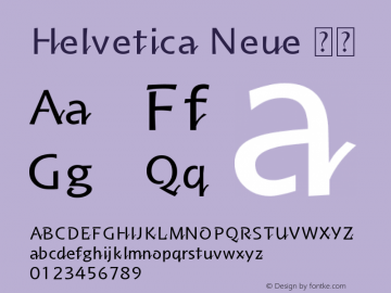 Helvetica Neue 瘦体 10.0d35e1图片样张