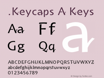 .Keycaps A Keys 10.0d12e1 Font Sample