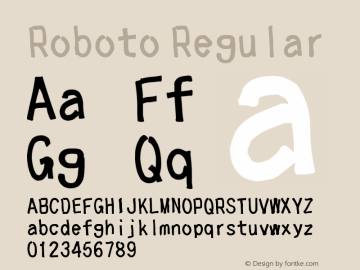 Roboto Regular Version 1.00 August 23, 2015, initial release图片样张