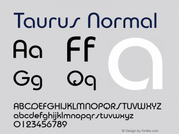 Taurus Normal 003.001 Font Sample
