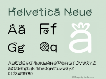 Helvetica Neue 细体 10.0d35e1 Font Sample