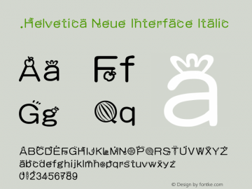 .Helvetica Neue Interface Italic 10.0d35e1图片样张