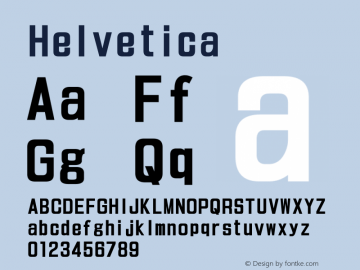 Helvetica 粗斜体 9.0d4e1 Font Sample