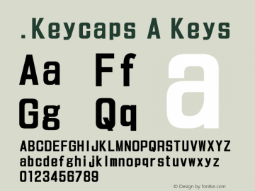 .Keycaps A Keys 10.0d12e1 Font Sample