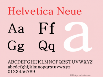 Helvetica Neue 斜体 10.0d35e1图片样张