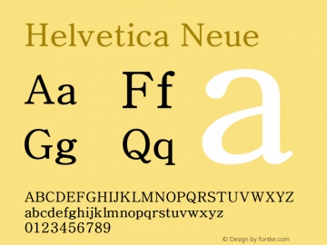 Helvetica Neue 粗体 10.0d35e1 Font Sample