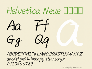 Helvetica Neue 超细斜体 10.0d35e1 Font Sample