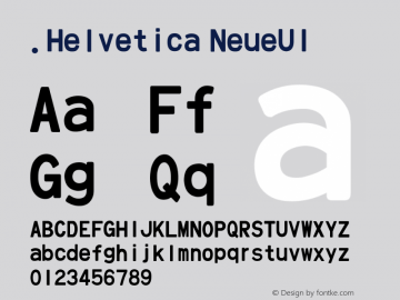 .Helvetica NeueUI 粗体 10.0d35e1图片样张