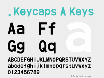 .Keycaps A Keys 10.0d12e1 Font Sample