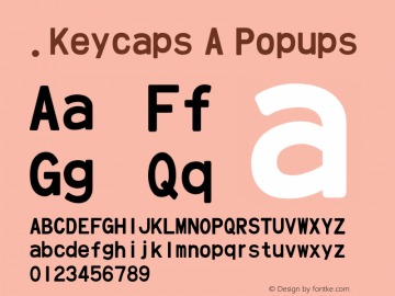 .Keycaps A Popups 10.0d12e1 Font Sample