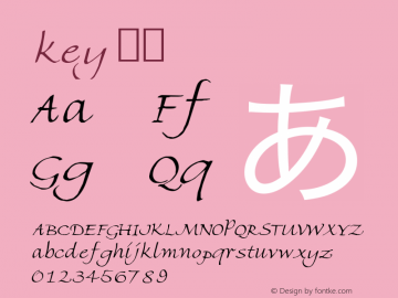 key 粗体 Version 1.00 January 17, 2014, initial release Font Sample