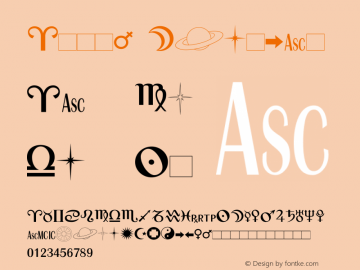 Astro Regular Version 1.00 Font Sample