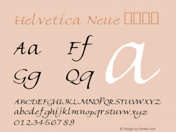 Helvetica Neue 紧缩黑体 10.0d35e1 Font Sample