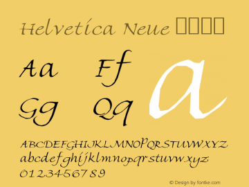 Helvetica Neue 紧缩粗体 10.0d35e1 Font Sample