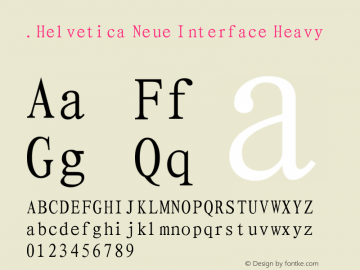 .Helvetica Neue Interface Heavy 10.0d35e1图片样张