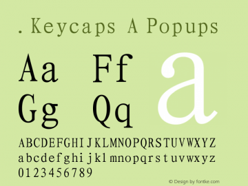 .Keycaps A Popups 10.0d12e1 Font Sample