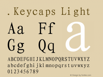 .Keycaps Light 10.0d12e1 Font Sample