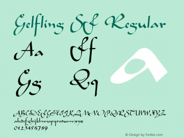 Gelfling SF Regular Altsys Fontographer 3.5  8/6/92图片样张