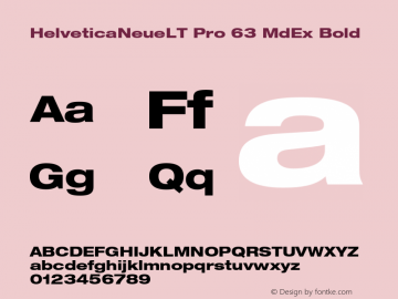 HelveticaNeueLT Pro 63 MdEx Bold Version 1.000;PS 001.000;Core 1.0.38 Font Sample
