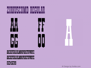 ZirkusComD Regular Version 001.005 Font Sample