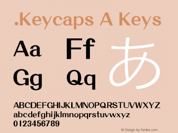 .Keycaps A Keys 10.0d12e1 Font Sample