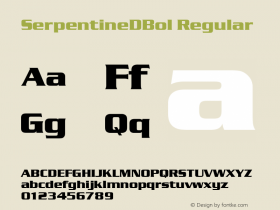 SerpentineDBol Regular Version 001.005 Font Sample