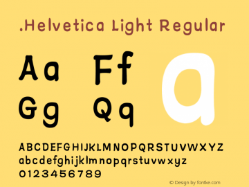 .Helvetica Light Regular 6.0d1e1图片样张