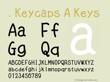 .Keycaps A Keys 10.0d12e1 Font Sample