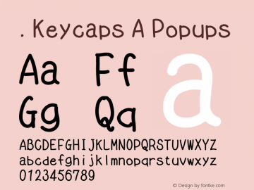 .Keycaps A Popups 10.0d12e1 Font Sample