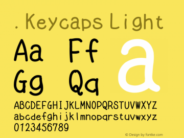 .Keycaps Light 10.0d12e1 Font Sample