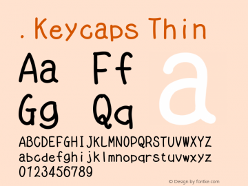 .Keycaps Thin 10.0d12e1 Font Sample