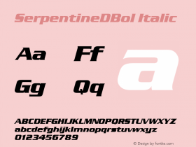 SerpentineDBol Italic Version 001.005图片样张