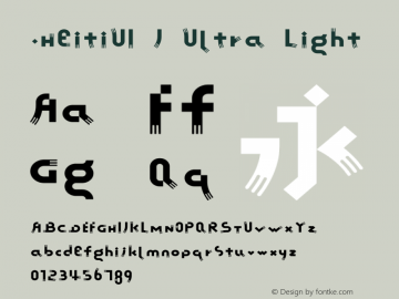 .HeitiUI J Ultra Light 10.0d4e2 Font Sample