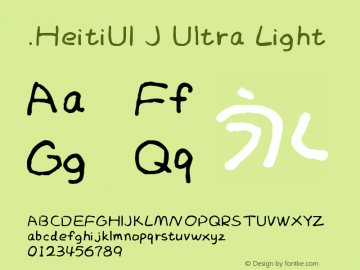 .HeitiUI J Ultra Light 10.0d4e2图片样张