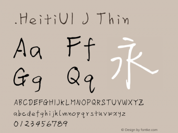 .HeitiUI J Thin 10.0d4e2图片样张